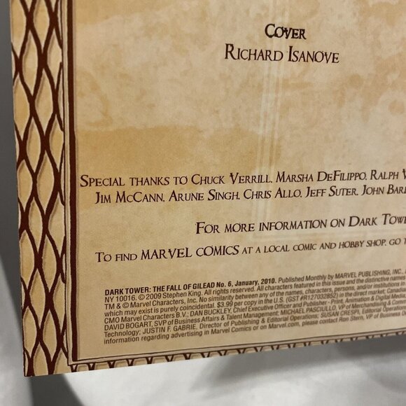 The Dark Tower: Fall of Gilead #6 - Isanove Cover - 2010 Comic - Stephen King - Picture 3 of 10